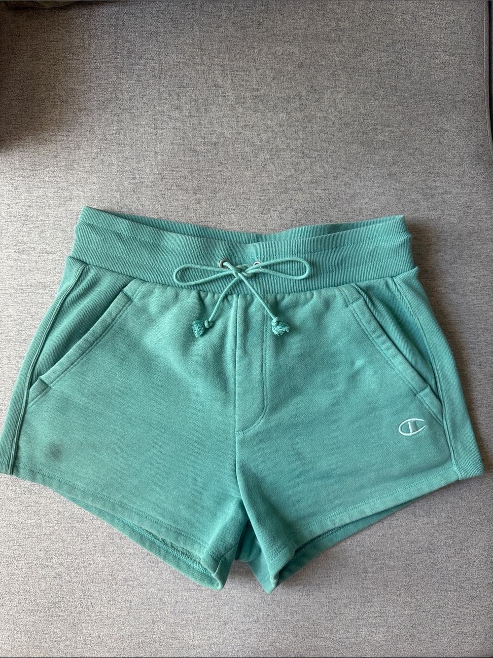 Champion Women's Teal Green Drawstring Athletic Shorts